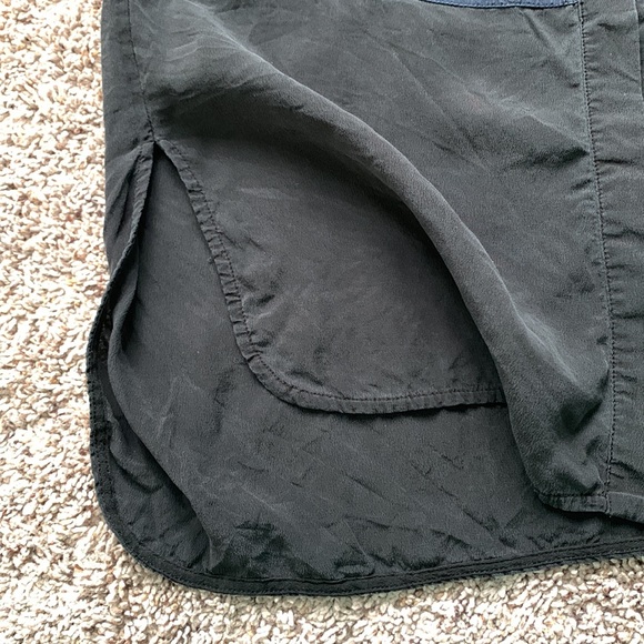 Vince Silk Colour Block Button Up Sleeveless Blouse - Picture 6 of 11